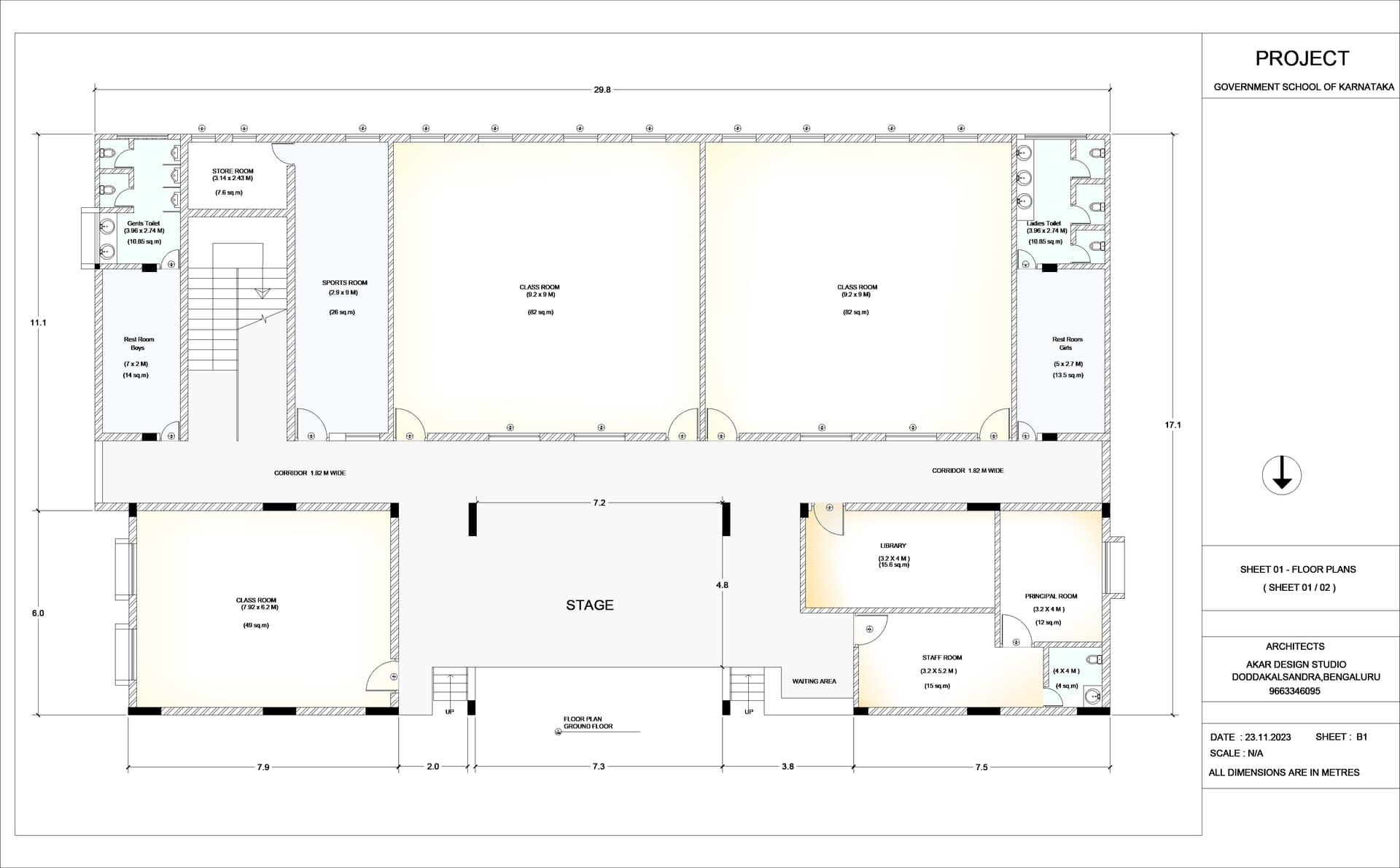 Sri Kariambha High School — Civil Floor Plan